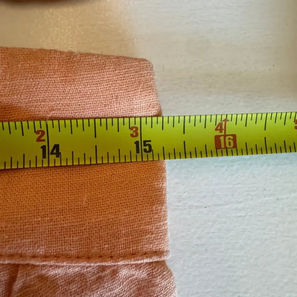 Abercrombie and Fitch Women's Linen Blend Orange Maxi Dress Tiered Boho Small